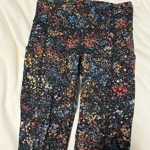 lululemon athletica Black Floral-Scatter High-Rise Leggings